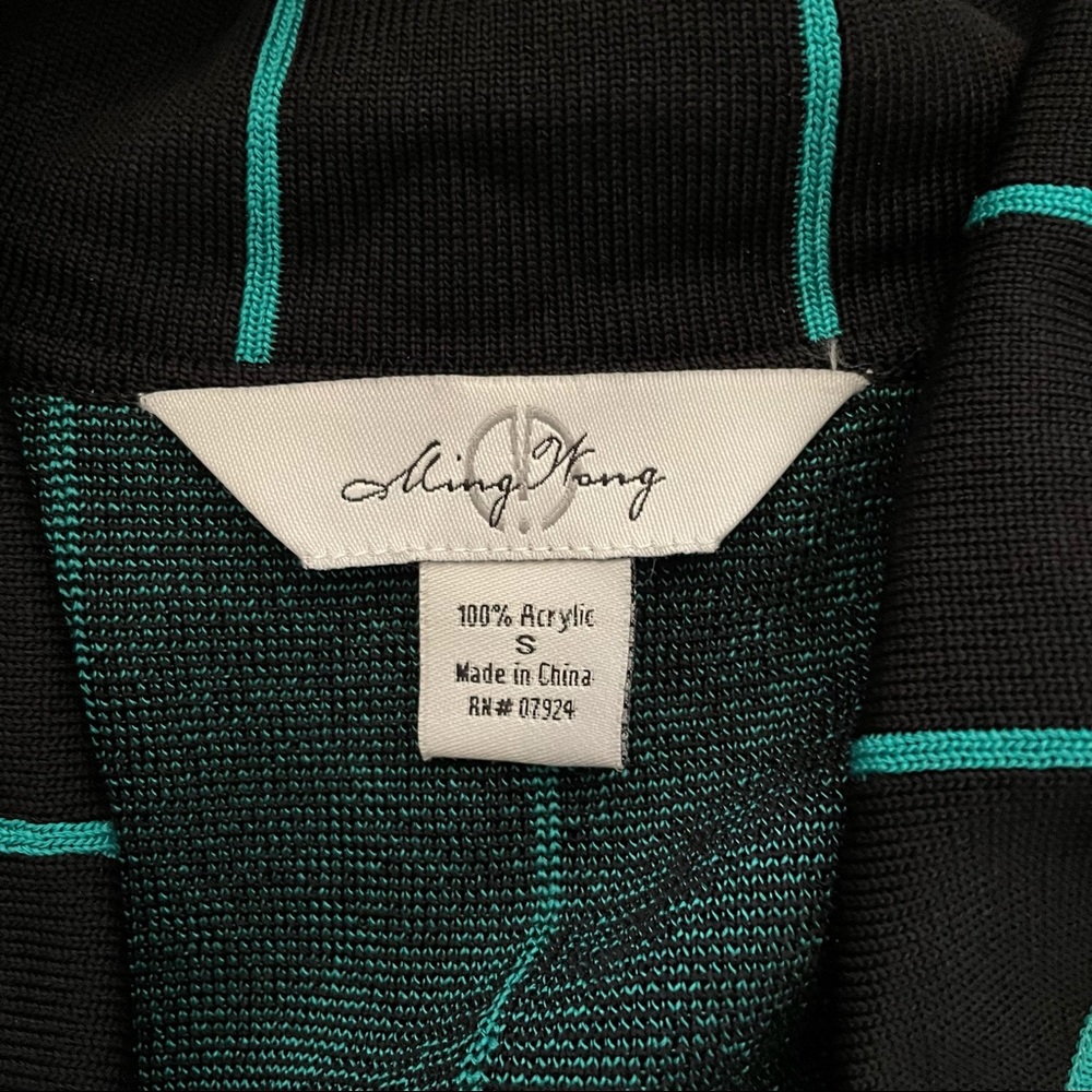 NWOT Ming Wang Open Striped Sweater Jacket Cardigan - Picture 5 of 6